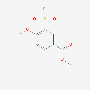 molecular formula C10H11ClO5S B2973163 Ethyl 3-(chlorosulfonyl)-4-methoxybenzoate CAS No. 262589-79-7