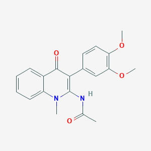 molecular formula C20H20N2O4 B2973176 N-[3-(3,4-dimethoxyphenyl)-1-methyl-4-oxoquinolin-2-yl]acetamide CAS No. 883956-11-4