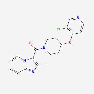 molecular formula C19H19ClN4O2 B2973178 (4-((3-Chloropyridin-4-yl)oxy)piperidin-1-yl)(2-methylimidazo[1,2-a]pyridin-3-yl)methanone CAS No. 2034524-57-5