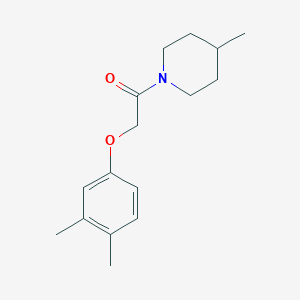 molecular formula C16H23NO2 B297318 2-(3,4-Dimethylphenoxy)-1-(4-methylpiperidin-1-yl)ethanone 