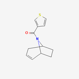 molecular formula C12H13NOS B2973190 (1R,5S)-8-azabicyclo[3.2.1]oct-2-en-8-yl(thiophen-3-yl)methanone CAS No. 1797335-03-5