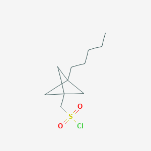 molecular formula C11H19ClO2S B2973202 (3-Pentyl-1-bicyclo[1.1.1]pentanyl)methanesulfonyl chloride CAS No. 2287279-34-7