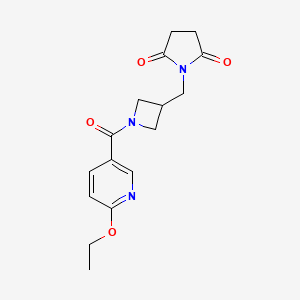 1-{[1-(6-Ethoxypyridine-3-carbonyl)azetidin-3-yl]methyl}pyrrolidine-2,5-dione