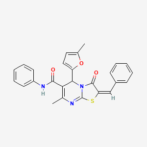 2-benzylidene-7-methyl-5-(5-methyl-2-furyl)-3-oxo-N-phenyl-2,3-dihydro-5H-[1,3]thiazolo[3,2-a]pyrimidine-6-carboxamide