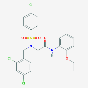 molecular formula C23H21Cl3N2O4S B297322 2-[[(4-chlorophenyl)sulfonyl](2,4-dichlorobenzyl)amino]-N-(2-ethoxyphenyl)acetamide 