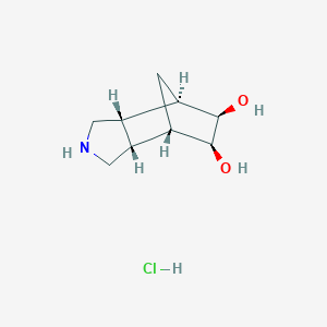 (1S,2R,6S,7R,8R,9S)-4-Azatricyclo[5.2.1.02,6]decane-8,9-diol;hydrochloride