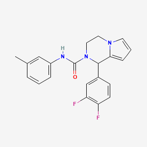 molecular formula C21H19F2N3O B2973223 1-(3,4-difluorophenyl)-N-(m-tolyl)-3,4-dihydropyrrolo[1,2-a]pyrazine-2(1H)-carboxamide CAS No. 899960-18-0
