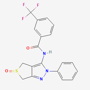 N-(5-oxido-2-phenyl-4,6-dihydro-2H-thieno[3,4-c]pyrazol-3-yl)-3-(trifluoromethyl)benzamide