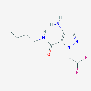 molecular formula C10H16F2N4O B2973229 4-Amino-N-butyl-1-(2,2-difluoroethyl)-1H-pyrazole-5-carboxamide CAS No. 2101200-97-7