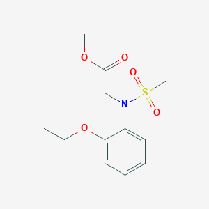 molecular formula C12H17NO5S B2973236 Methyl N-(2-ethoxyphenyl)-N-(methylsulfonyl)glycinate CAS No. 333458-44-9