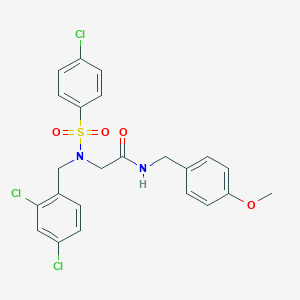 molecular formula C23H21Cl3N2O4S B297324 2-[[(4-chlorophenyl)sulfonyl](2,4-dichlorobenzyl)amino]-N-(4-methoxybenzyl)acetamide 