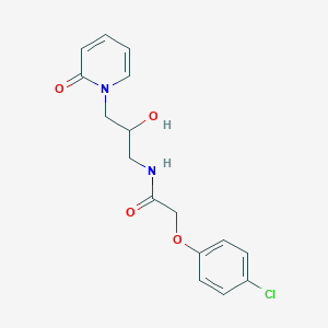 molecular formula C16H17ClN2O4 B2973242 2-(4-氯苯氧基)-N-(2-羟基-3-(2-氧代吡啶-1(2H)-基)丙基)乙酰胺 CAS No. 1797333-93-7
