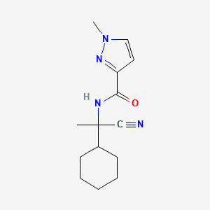molecular formula C14H20N4O B2973264 N-(1-cyano-1-cyclohexylethyl)-1-methyl-1H-pyrazole-3-carboxamide CAS No. 2094407-86-8