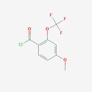 molecular formula C9H6ClF3O3 B2973281 4-Methoxy-2-(trifluoromethoxy)benzoyl chloride CAS No. 886502-42-7