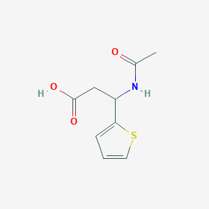 molecular formula C9H11NO3S B2973284 3-Acetamido-3-(thiophen-2-yl)propanoic acid CAS No. 382609-95-2