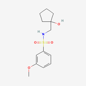 molecular formula C13H19NO4S B2973285 N-((1-hydroxycyclopentyl)methyl)-3-methoxybenzenesulfonamide CAS No. 1234993-25-9