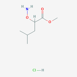 molecular formula C7H16ClNO3 B2973291 Methyl 2-aminooxy-4-methylpentanoate;hydrochloride CAS No. 102415-36-1