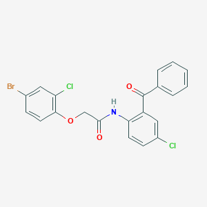 molecular formula C21H14BrCl2NO3 B297330 N-(2-benzoyl-4-chlorophenyl)-2-(4-bromo-2-chlorophenoxy)acetamide 