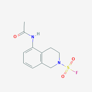 molecular formula C11H13FN2O3S B2973303 5-Acetamido-3,4-dihydro-1H-isoquinoline-2-sulfonyl fluoride CAS No. 2411244-83-0