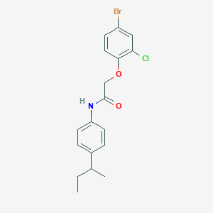 molecular formula C18H19BrClNO2 B297331 2-(4-bromo-2-chlorophenoxy)-N-(4-sec-butylphenyl)acetamide 