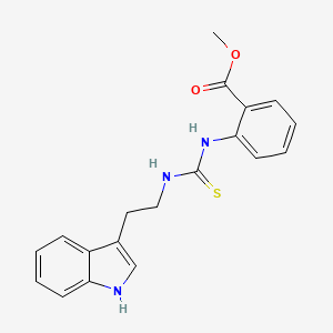 molecular formula C19H19N3O2S B2973312 Methyl 2-((((2-indol-3-ylethyl)amino)thioxomethyl)amino)benzoate CAS No. 1023834-23-2
