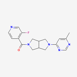 molecular formula C17H18FN5O B2973320 (3-Fluoropyridin-4-yl)-[2-(6-methylpyrimidin-4-yl)-1,3,3a,4,6,6a-hexahydropyrrolo[3,4-c]pyrrol-5-yl]methanone CAS No. 2380141-71-7