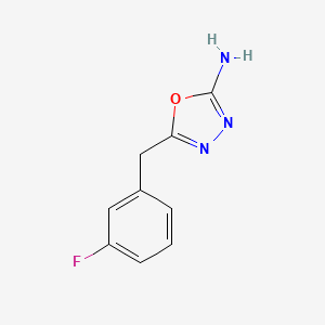 molecular formula C9H8FN3O B2973334 5-[(3-Fluorophenyl)methyl]-1,3,4-oxadiazol-2-amine CAS No. 1016497-55-4