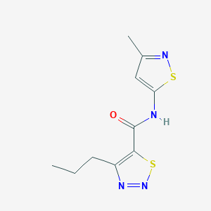 molecular formula C10H12N4OS2 B2973343 N-(3-methylisothiazol-5-yl)-4-propyl-1,2,3-thiadiazole-5-carboxamide CAS No. 1207024-49-4