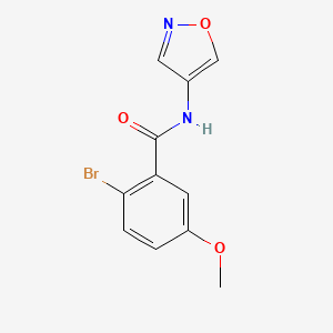 molecular formula C11H9BrN2O3 B2973344 2-bromo-N-(isoxazol-4-yl)-5-methoxybenzamide CAS No. 1281712-90-0