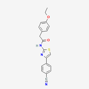 molecular formula C20H17N3O2S B2973346 N-(4-(4-cyanophenyl)thiazol-2-yl)-2-(4-ethoxyphenyl)acetamide CAS No. 922480-60-2