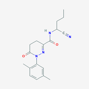 molecular formula C18H22N4O2 B2973347 N-(1-cyanobutyl)-1-(2,5-dimethylphenyl)-6-oxo-1,4,5,6-tetrahydropyridazine-3-carboxamide CAS No. 1427938-58-6