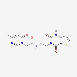 molecular formula C16H17N5O4S B2973349 2-(4,5-dimethyl-6-oxopyrimidin-1(6H)-yl)-N-(2-(2,4-dioxo-1,2-dihydrothieno[3,2-d]pyrimidin-3(4H)-yl)ethyl)acetamide CAS No. 2034285-50-0