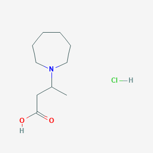 molecular formula C10H20ClNO2 B2973356 3-(1-Azepanyl)butanoic acid hydrochloride CAS No. 1269053-22-6