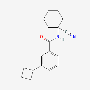 molecular formula C18H22N2O B2973378 N-(1-Cyanocyclohexyl)-3-cyclobutylbenzamide CAS No. 1958187-78-4