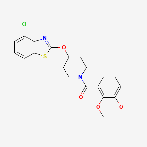 molecular formula C21H21ClN2O4S B2973385 (4-((4-氯苯并[d]噻唑-2-基)氧基)哌啶-1-基)(2,3-二甲氧基苯基)甲酮 CAS No. 1286704-17-3