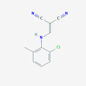 molecular formula C11H8ClN3 B2973395 (((2-Chloro-6-methylphenyl)amino)methylene)methane-1,1-dicarbonitrile CAS No. 67769-57-7
