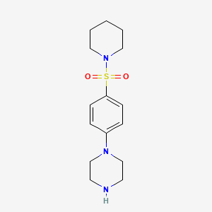 molecular formula C15H23N3O2S B2973398 1-[4-(Piperidin-1-ylsulfonyl)phenyl]piperazine CAS No. 886506-36-1