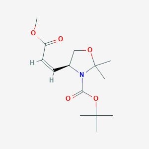 molecular formula C14H23NO5 B2973403 (S,Z)-Tert-butyl 4-(3-methoxy-3-oxoprop-1-EN-1-YL)-2,2-dimethyloxazolidine-3-carboxylate CAS No. 126587-36-8