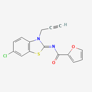 molecular formula C15H9ClN2O2S B2973410 (Z)-N-(6-chloro-3-(prop-2-yn-1-yl)benzo[d]thiazol-2(3H)-ylidene)furan-2-carboxamide CAS No. 865181-16-4