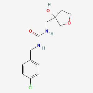 molecular formula C13H17ClN2O3 B2973423 1-(4-Chlorobenzyl)-3-((3-hydroxytetrahydrofuran-3-yl)methyl)urea CAS No. 2034204-02-7