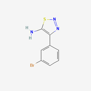molecular formula C8H6BrN3S B2973428 4-(3-溴苯基)-1,2,3-噻二唑-5-胺 CAS No. 1782769-83-8