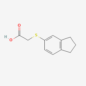 molecular formula C11H12O2S B2973429 2-(2,3-二氢-1H-茚-5-基硫代)乙酸 CAS No. 852840-42-7