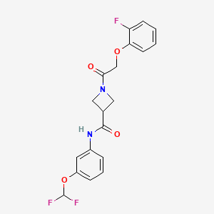 N-[3-(Difluoromethoxy)phenyl]-1-[2-(2-fluorophenoxy)acetyl]azetidine-3-carboxamide