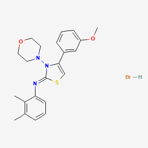 B2973446 (Z)-N-(4-(3-methoxyphenyl)-3-morpholinothiazol-2(3H)-ylidene)-2,3-dimethylaniline hydrobromide CAS No. 1180035-05-5