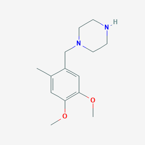 molecular formula C14H22N2O2 B2973457 1-[(4,5-Dimethoxy-2-methylphenyl)methyl]piperazine CAS No. 523980-89-4