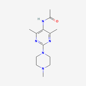 molecular formula C13H21N5O B2973470 N-(4,6-dimethyl-2-(4-methylpiperazin-1-yl)pyrimidin-5-yl)acetamide CAS No. 1448044-32-3