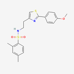 molecular formula C20H22N2O3S2 B2973476 N-(2-(2-(4-methoxyphenyl)thiazol-4-yl)ethyl)-2,4-dimethylbenzenesulfonamide CAS No. 863512-14-5