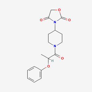molecular formula C17H20N2O5 B2973485 3-(1-(2-Phenoxypropanoyl)piperidin-4-yl)oxazolidine-2,4-dione CAS No. 2034240-64-5
