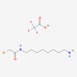 molecular formula C12H22BrF3N2O3 B2973489 N-(8-氨基辛基)-2-溴乙酰胺;2,2,2-三氟乙酸 CAS No. 2378503-42-3