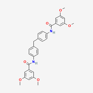 N-[4-[[4-[(3,5-dimethoxybenzoyl)amino]phenyl]methyl]phenyl]-3,5-dimethoxybenzamide